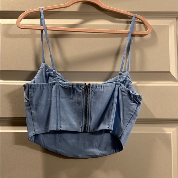 Princess Polly Blue Crop Top - Picture 2 of 2